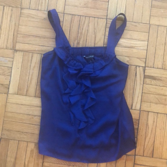 WHITE HOUSE/BLACK MARKET silky blue shirt - Picture 1 of 6